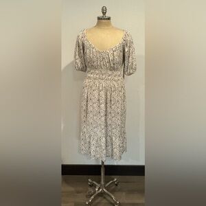 Nation LTD Cream Floral Midi Dress